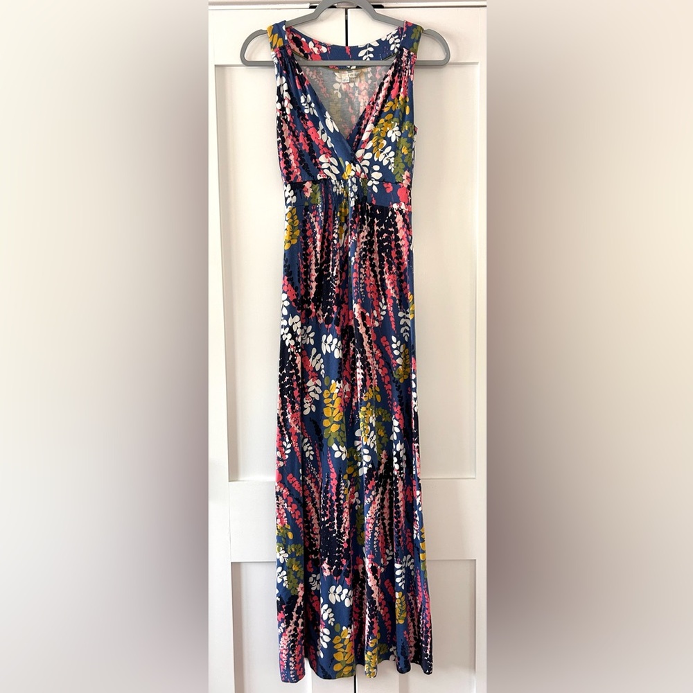 Boden Womens Jersey Floral Long Maxi Sleeveless Dress US 4R